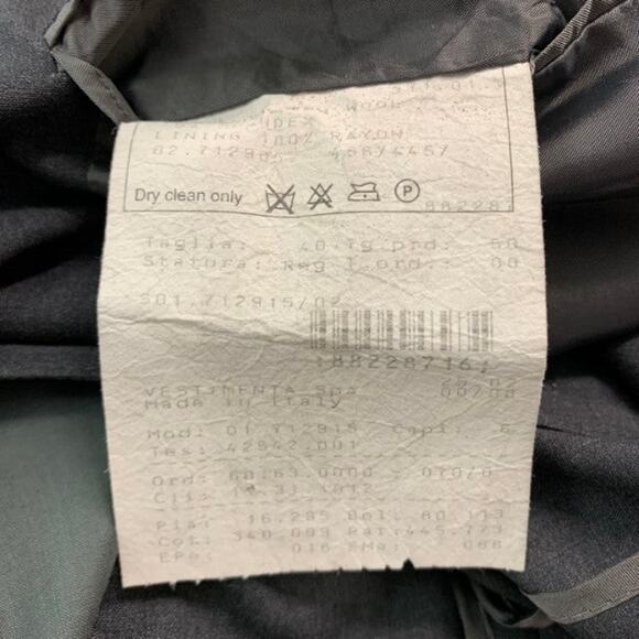 GIORGIO ARMANI Size 40 Grey Wool Spandex Single Button Sport Coat - Picture 6 of 6